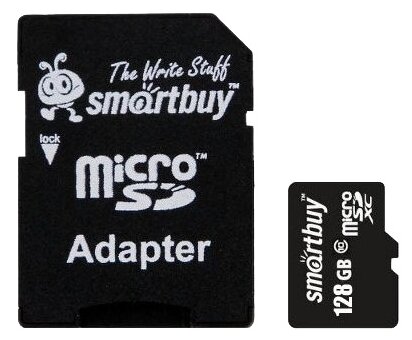 Изображение Карта памяти SmartBuy MicroSDXC Class 10 128 Гб адаптер на SD SB128GBSDCL10-01