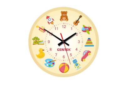 Изображение Настенные часы CENTEK CT-7104 Toys желтый