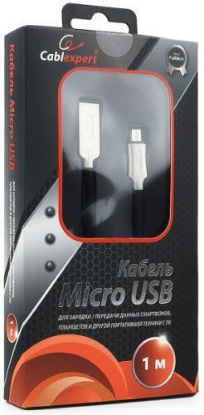 Изображение Кабель соединительный Gembird CC-P-mUSB02Bk-1M USB 2.0 A Micro USB 2.0 B черный 1 м