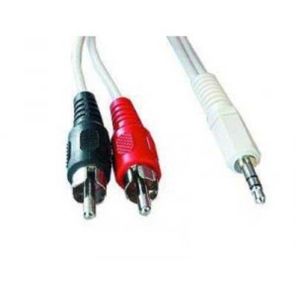 Изображение Кабель соединительный Gembird CCA-458-2.5M 3.5 mm jack-RCA x2 (белый) (2,5 м)