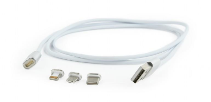 Изображение Кабель соединительный Cablexpert CC-USB2-AMLM31-1M USB 2.0 A microUSB+USB 3.0C+Lightning белый 1 м