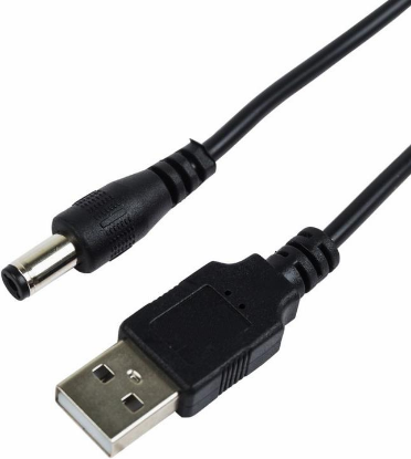 Изображение Кабель питания Rexant 18-0231 USB 2.0 A DC 2.1х5.5 мм черный 1,5 м