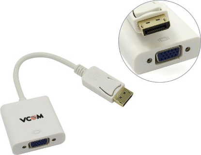 Изображение Переходник VCOM CG603 DisplayPort-VGA (белый) (0,15 м)