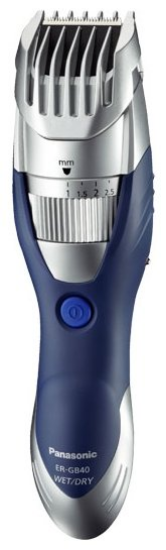 Изображение Машинка для стрижки бороды и усов Panasonic ER-GB40 синий, серебристый, синий