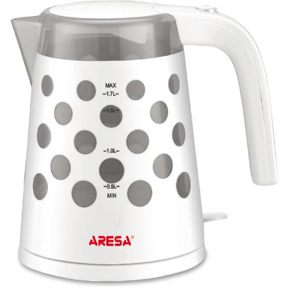 Изображение Электрический чайник Aresa AR-3448 (2000 Вт/1,7 л /стекло, пластик/белый)