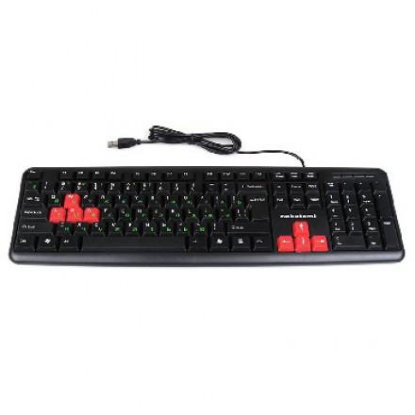 Изображение Клавиатура Nakatomi KN-02U (USB), (красный, черный)