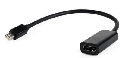 Изображение Переходник Cablexpert A-mDPM-HDMIF-02 mini DisplayPort-HDMI (черный) (0,15 м)