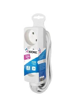 Изображение Сетевой фильтр Космос YKSM7M-3G(K) 7 м, белый