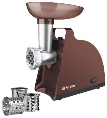 Изображение Мясорубка VITEK VT-3613BN (300 Вт /1,5 кг/мин/коричневый)