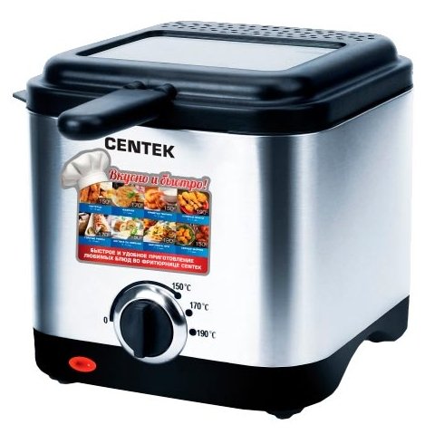 Изображение Фритюрница CENTEK CT-1430 (1,5 л  900 Вт  серебристый)