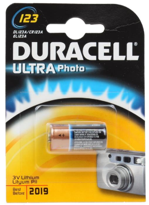 Изображение Батарейка DURACELL CR123 ULTRA ( 3 В 800 мА*час Lithium)
