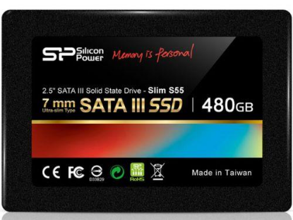 Изображение SSD диск Silicon Power Slim S55 480 Гб 2.5" (SP480GBSS3S55S25)