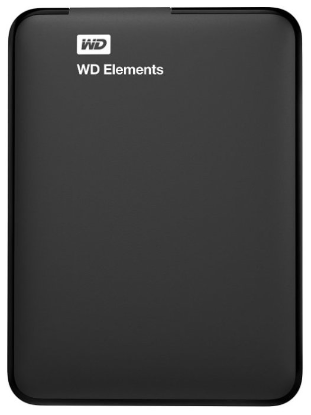Изображение Внешний жесткий диск Western Digital Elements Portable 1 TB черный (1000 Гб/2.5"/HDD)