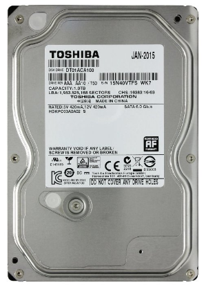Изображение Жесткий диск 3.5" 1000 ГБ Toshiba DT01ACA100, 7200 rpm, 32 МБ