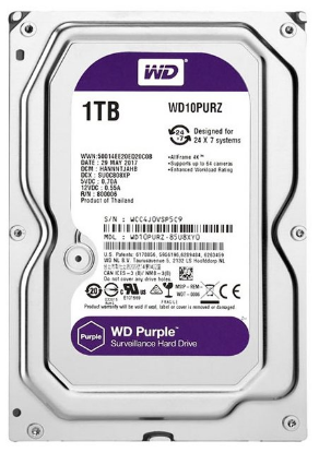 Изображение Жесткий диск 3.5" 1000 ГБ Western Digital Purple WD10PURZ, 5400 rpm, 64 МБ