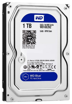 Изображение Жесткий диск 3.5" 1000 ГБ Western Digital Blue WD10EZRZ, 5400 rpm, 64 МБ