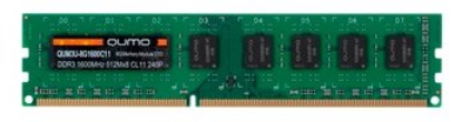 Изображение Оперативная память 8 GB DDR3 Qumo QUM3U-8G1600C11  (12800 МБ/с, 1600 МГц, CL11)