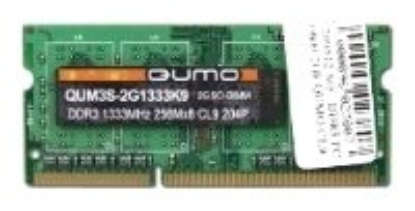 Изображение Оперативная память 8 GB DDR3 Qumo DDR3 1333 SO-DIMM 8Gb (10660 МБ/с, 1333 МГц, CL9)
