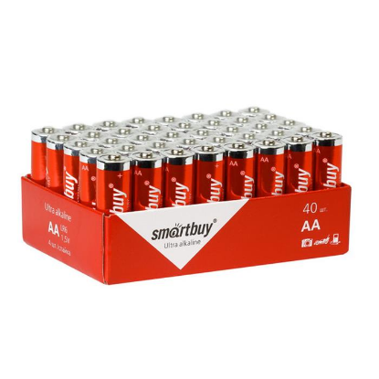 Изображение Батарейка SmartBuy LR6/40 bulk (SBBA-2A40S) (AA (R6,316,LR6) 1,5 В  щелочная (алкалиновая))