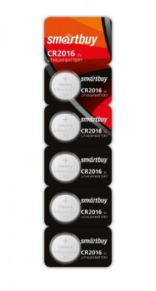 Изображение Батарейка SmartBuy CR2016/5B (SBBL-2016-5B) (CR2016 (5000LC) 3 В  Lithium)