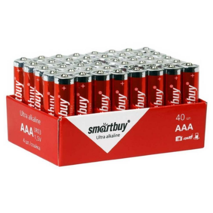 Изображение Батарейка SmartBuy LR03/40 bulk (SBBA-3A40S) (AAA (R03,286,LR03) 1,5 В  щелочная (алкалиновая))