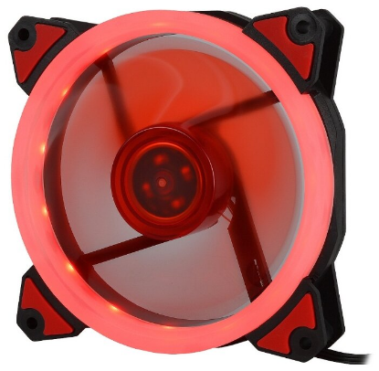 Изображение Вентилятор Crown CMCF-12025S-1230 красный (1650 об/мин , 120x120x25 мм,3-pin)