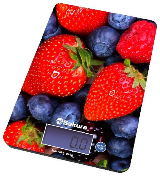 Изображение Весы кухонные Sakura SA-6075B (красный, синий)