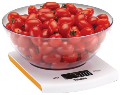 Изображение Весы кухонные Sakura SA-6068 (белый, оранжевый)