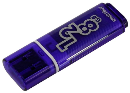 Изображение USB flash SmartBuy Glossy,(USB 3.0/128 Гб)-синий ()