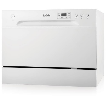 Изображение Посудомоечная машина BBK 55-DW012D (компактная, 6 комплектов, белый)