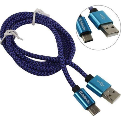 Изображение Кабель удлинительный Defender USB09-03T PRO USB 2.0 A USB 3.0 C синий 1 м