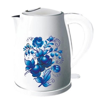 Изображение Электрический чайник Добрыня DO-1214 (1500 Вт/1,8 л /металл/белый)