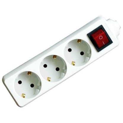 Изображение Сетевой фильтр Volsten S 3x5-ZDV 5 м, белый