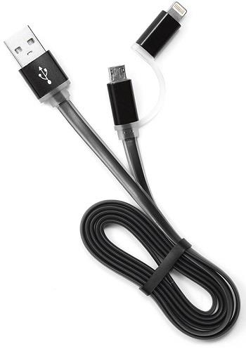 Изображение Кабель соединительный Cablexpert CC-mAPUSB2bk1m USB 2.0 A microUSB + Lightning черный 1 м