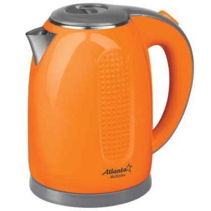 Изображение Электрический чайник Atlanta ATH-2427 (2100 Вт/1,7 л /металл, пластик/оранжевый)