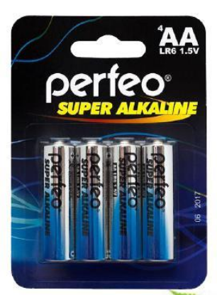 Изображение Батарейка Perfeo LR6-4BL SUPER ALKALINE (AA (R6,316,LR6) 1,5 В  щелочная (алкалиновая))