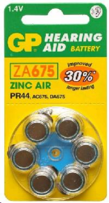 Изображение Батарейка GP ZA675FRA-ED6 (PR44 (ZA675,V675A,DA675) 1,4 В  воздушно-цинковая)