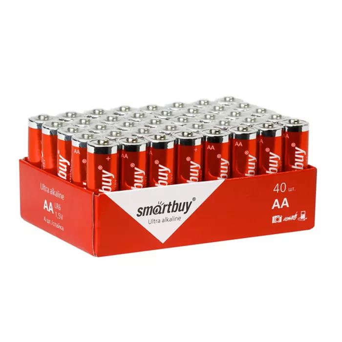 Изображение Батарейка SmartBuy LR6/40 bulk (SBBA-2A40S) 40шт/уп (AA (R6,316,LR6) 1,5 В  щелочная (алкалиновая))