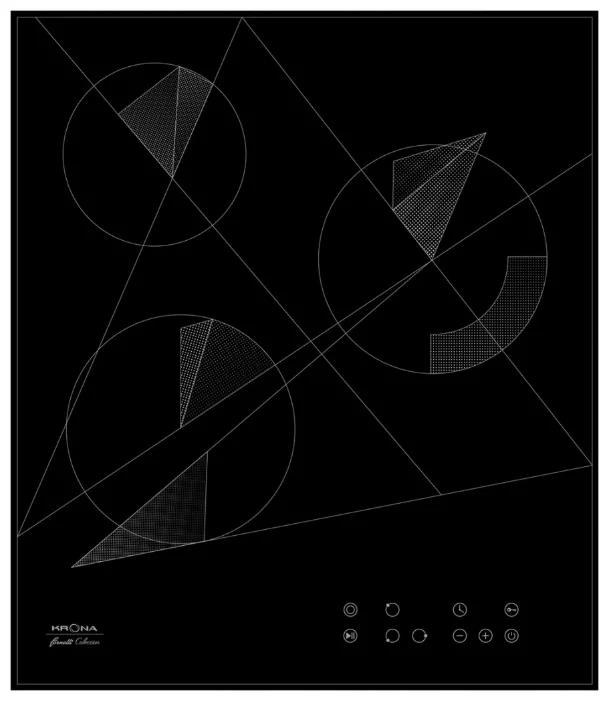 Изображение Варочная панель Krona FIDATO 45 BL (черный)