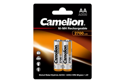 Изображение Аккумулятор Camelion NH-AA2700BP2 (AA (R6,316,LR6) 1,2 В 2700 мА*час Ni-Mh)