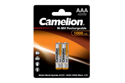Изображение Аккумулятор Camelion NH-AAA1000BP2 (AAA (R03,286,LR03) 1,2 В 1000 мА*час Ni-Mh)