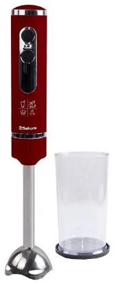 Изображение Блендер Sakura SA-6239 MRC (погружной/600 Вт/красный)