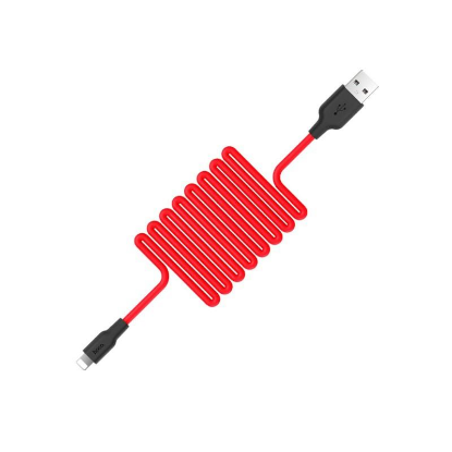 Изображение Кабель соединительный Hoco X21 USB 2.0 A Lightning 8P красный,черный 1 м