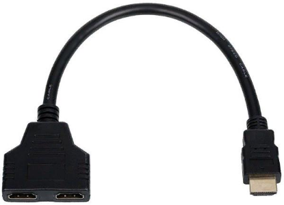 Изображение Переходник Atcom AT0901 HDMI-2X-HDMI (черный) (0,1 м)