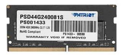 Изображение Оперативная память 4 GB DDR4 Patriot PSD44G240081S (19200 МБ/с, 2400 МГц, CL17)