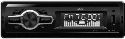 Изображение Автомагнитола ACV AVS-1702W, (4x25 Bт, монохромный дисплей, черный)