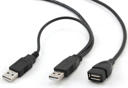 Изображение Кабель соединительный Cablexpert CCP-USB22-AMAF-6 USB 2.0 A USB 2.0 A черный 1,8 м