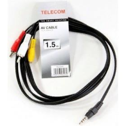 Изображение Кабель соединительный Telecom TAV4545-1.5M 3.5 mm jack-RCA x3 (черный) (1,5 м)