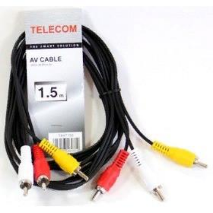 Изображение Кабель соединительный Telecom TAV7150-1.5M RCA x3-RCA x3 (черный) (1,5 м)