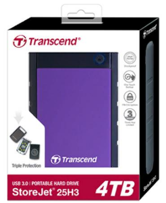 Изображение Внешний жесткий диск Transcend StoreJet 25H3 (4000 Гб/2.5"/HDD)
